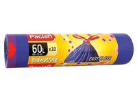 Šiukšlių maišai PACLAN aromatizuoti, užrišami, 60 l, 15 mk, 10 vnt.