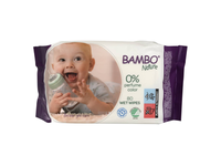 Drėgnos servetėlės BAMBO NATURE, 80 vnt.