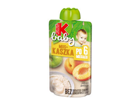 Obuolių, abrikosų tyrelė su vit C ir ryžių koše 6 mėn+ Kubuš baby 100g