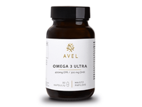 AVEL Omega 3 Ultra, 400 MG EPR/ 300MG DHR, 80 kapsulių