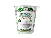Ekologiškas graikiško stiliaus jogurtas DOBILAS, 0,2% rieb., 300g, LT-EKO-001