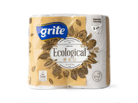 Tualetinis popierius GRITE ECOLOGICAL (3 sluoksnių), 4vnt.