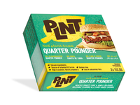 Šaldyti veganiški mėsainių paplotėliai PLNT Quarter Pounder, sojos pagrindu 227g