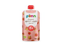Ekologiška abrikosų ir obuolių tyrelė PONN, nuo 4 mėn., 100 g
