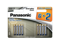 Elementai PANASONIC AAA (LR03EPS/8B), 8 vnt