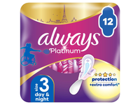 Hig. paketai ALWAYS PLATINUM NIGHT DUO,12vnt.