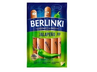 Virtos rūkytos kiaulienos dešrelės BERLINKI, su jalapenais, IIr., 250g
