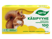 Popieriniai rankšluosčiai SERLA Orava, 2 sluoksnių, 100 vnt.