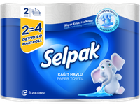 Popierinis rankšluostis SELPAK, 3 sluoksniai, 160 lapeliai, 2 x 48m.