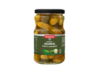 Agurkai DAUMANTŲ, marinuoti,nepjaust.,silpnai rūgštūs, 680 g