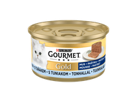 Konservuotas visavertis kačių ėdalas GOURMET GOLD su tunais, 85 g