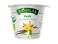 Valgom. ekologiškas jogurtas DOBILAS su vanile, 3,2 % rieb., 125 g