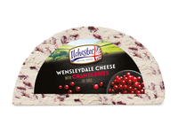Sūris WENSLEYDALE su spanguolėmis, 43 % rieb. s. m., 1 kg