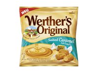 Saldainiai WERTHER'S ORIGINAL su sūrios karamelės įdaru, 125 g