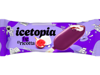 Rikotos sūrio pieniški ledai ICETOPIA su figų įdaru ir glaistu, 100ml
