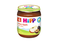 Ekologiška slyvų ir obuolių tyrelė HIPP (nuo 4 mėn.), 125 g