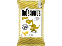 Ekologiški kepti kukurūzų traškučiai su sūrio prieskoniais BIOSAURUS, 50 g