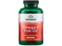 SWANSON Omega 3 1000Mg Citrinų skonio žuvų taukai, N60