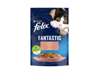 Kačių ėdalas FELIX FANTASTIC su lašiša, 85 g