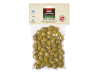 Marinuotos žaliosios alyvuogės GOURMANTE, su kauliuku, su citrina, 200g