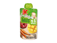 Obuolių, morkų, mangų tyrelė su vitaminu C nuo 6 mėn, Kubuš baby, 100g