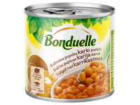 Baltos pupelės kario padaže BONDUELLE, 430 g