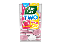 TIC TAC TWO pastilės, aviečių ir citrinų skonio, 38.5 g